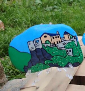 PEINTURE SUR GALET "CORTE"