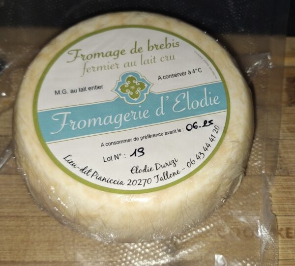 FROMAGE DE BREBIS "ELODIE DURIZI"