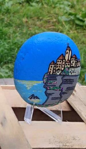 PEINTURE SUR GALET "BONIFACIO"
