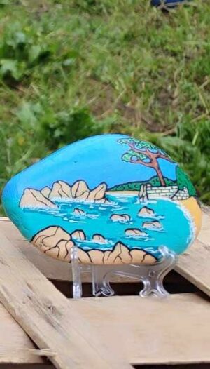 PEINTURE SUR GALET "PALOMBAGGIA"